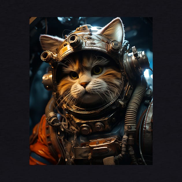 Cat Astronaut Outer Space Art by Spit in my face PODCAST